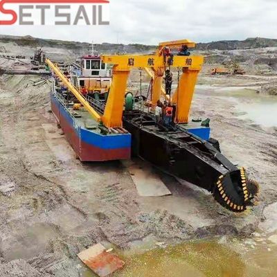 GPS Cummins Diesel Engine Cutter Suction Mud Dredger με μέγεθος αντλίας Wn200-Wn1000