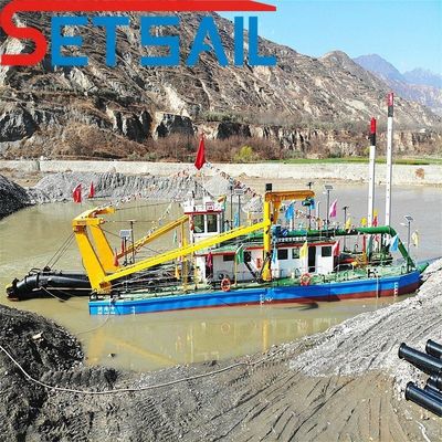 Δάγκος της μπροστινής πλάκας 5mm-20mm Κόπτης Suction Dredger με και ροή νερού 100m3-20000m3