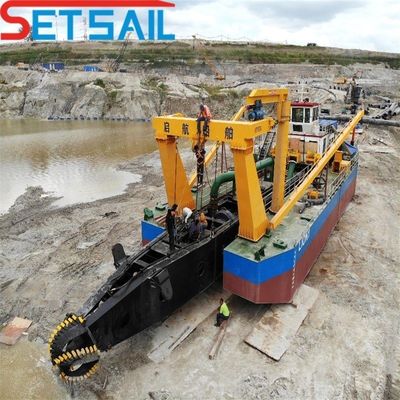 Fada Gerbox 8 ιντσών κόπτης Suction Dredger με 1,5 μέτρα ύψος και υδραυλικό κινητήρα ντίζελ