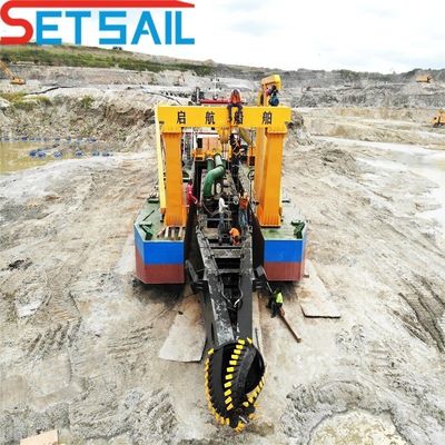 Fada Gerbox 8 ιντσών κόπτης Suction Dredger με 1,5 μέτρα ύψος και υδραυλικό κινητήρα ντίζελ