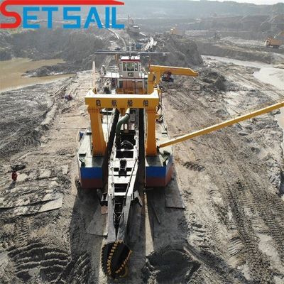 Fada Gerbox 8 ιντσών κόπτης Suction Dredger με 1,5 μέτρα ύψος και υδραυλικό κινητήρα ντίζελ