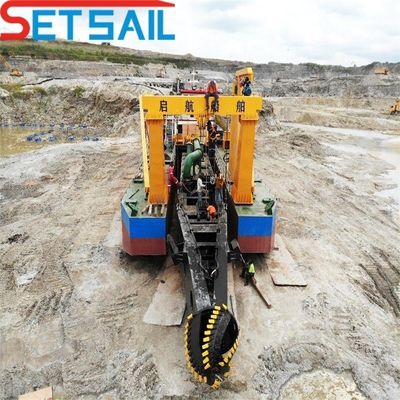 Fada Gerbox 8 ιντσών κόπτης Suction Dredger με 1,5 μέτρα ύψος και υδραυλικό κινητήρα ντίζελ