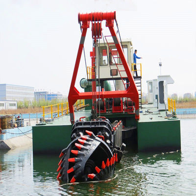 16 ιντσών Αμμοτριβή κόπτης Suction Dredger με 70kw κόπτης δύναμη κεφαλή και άγκυρο ραβδί