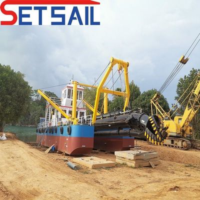 16 ιντσών Cutter Suction Dredger με άγκυρο Boom ρεύμα νερού 2500 κυβικά μέτρα τύπου ισχύος ντίζελ