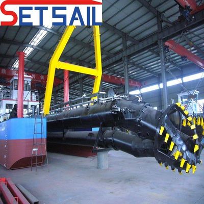 16 ιντσών Cutter Suction Dredger με άγκυρο Boom ρεύμα νερού 2500 κυβικά μέτρα τύπου ισχύος ντίζελ
