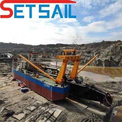 500-5000m Απόσταση εκφόρτωσης Διαδικασία Λίμνη Λάσπης Σκόπτης Suction Silt Dredger για την άμμο του ποταμού