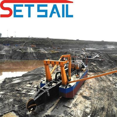 500-5000m Απόσταση εκφόρτωσης Διαδικασία Λίμνη Λάσπης Σκόπτης Suction Silt Dredger για την άμμο του ποταμού