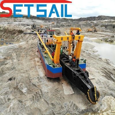 500-5000m Απόσταση εκφόρτωσης Διαδικασία Λίμνη Λάσπης Σκόπτης Suction Silt Dredger για την άμμο του ποταμού