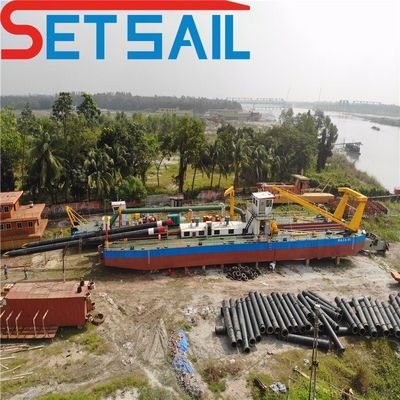 Συνολικό βάρος 28-1000t Siemens PLC Cutter Suction Sand Dredging Machine με άγκυρο άγκυρο