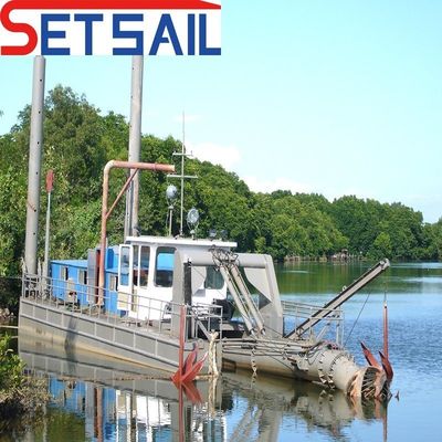Υδραυλικός κουμπί κόψιμο Suction Dredger Μηχανήματα με άγκυρα Boom σε προσιτή τιμή
