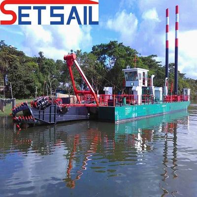 Υδραυλικός κουμπί κόψιμο Suction Dredger Μηχανήματα με άγκυρα Boom σε προσιτή τιμή