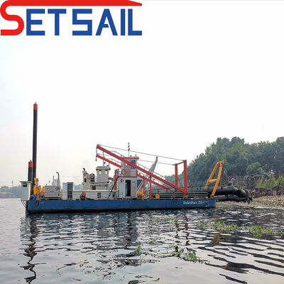 Υδραυλικός κουμπί κόψιμο Suction Dredger Μηχανήματα με άγκυρα Boom σε προσιτή τιμή