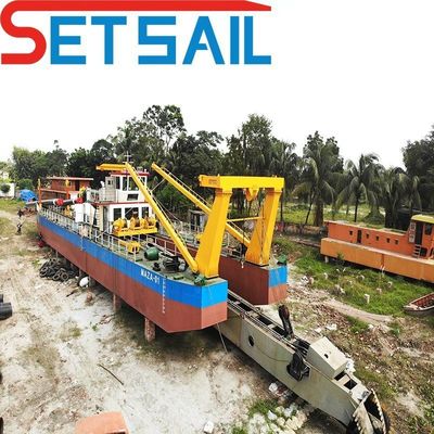 Siemens PLC Diesel Cutter Suction Dredger για την άμμο του ποταμού με μέγιστη χωρητικότητα 6000m3/h