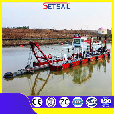 Δύναμη 38kw Cutter Head 6 ιντσών Cutter Suction Dredger με υδραυλικό κινητήρα και μεταφορά