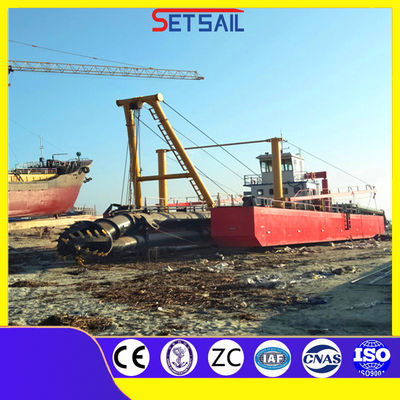 Κατασκευή 6 ιντσών κόπτης αναρρόφησης Silt Dredger για λίμνη άμμου Συνολικό πλάτος 3,2 μέτρα