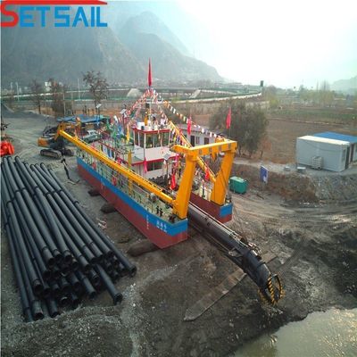Ποτάμι και λίμνη Χρησιμοποιούμενο Fada Gerbox Cutter Suction Dredger 5m-15m Συνολικό πλάτος πώληση