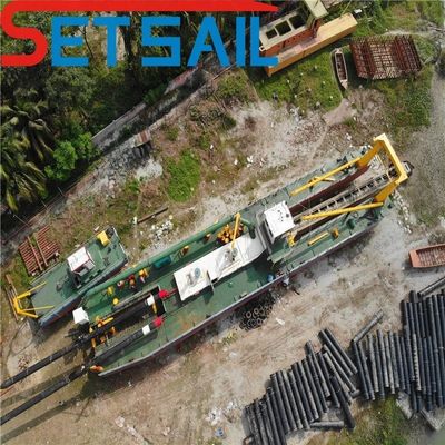 Δυνατότητα εδάφους 1200m3 Cummins κινητήρας ντίζελ 26 ιντσών Cutter Suction Dredger με Anchor Boom