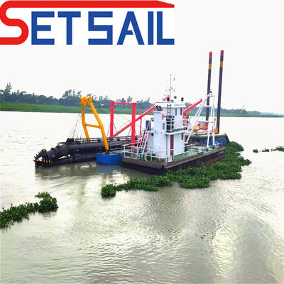 Προσαρμοσμένο Weichai Cutter Suction Dredging Sand Boat με θέση Spud Rexroth Υδραυλική