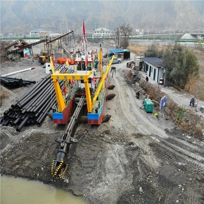 32 ιντσών Cutter Suction Dredger με Cummins Harbor Generator 103kw και 7500m3 ροή νερού