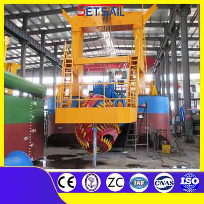 26 ιντσών κόπτης Suction Sand Dredger QHCSD-345 με 600mm διαμέτρου εσωτερικού σωλήνα εκφόρτισης