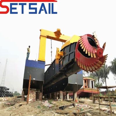 24 ιντσών κόπτης αναρρόφηση ποταμό Sand Dredger με αμερικανική υδροκυκλώνα αντλία και κινητήρα ντίζελ