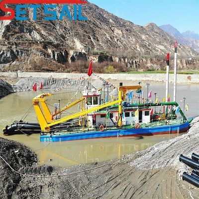 Απορρόφηση αμμουδιού ποταμού 20inch Cutter Suction Dredger με αντλία 500ND και άγκυρο άγκυρα