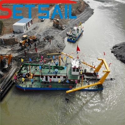 298kw Diesel Cutter Suction Dredger για 4500m3 ρεύμα νερού Υπόθαλμη αντλία