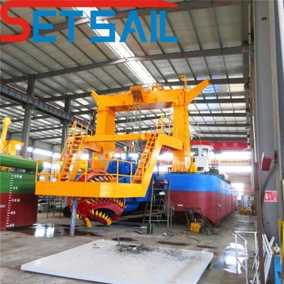Δάγκος της μπροστινής πλάκας 5mm-20mm Κόπτης Suction Dredger με και ροή νερού 100m3-20000m3