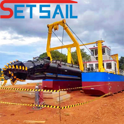 Δάγκος της μπροστινής πλάκας 5mm-20mm Κόπτης Suction Dredger με και ροή νερού 100m3-20000m3