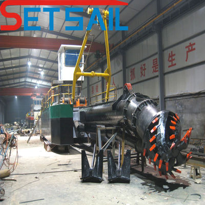 Δάγκος της μπροστινής πλάκας 5mm-20mm Κόπτης Suction Dredger με και ροή νερού 100m3-20000m3