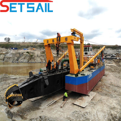80kn Swing Winch 22inch Cutter Suction Sand Dredger με υδραυλική και ντίζελ μηχανή