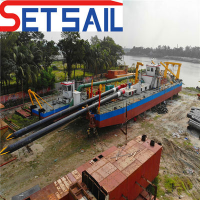 Βαθμός εκσκαφής ποταμού 16m 22inch Cutter Head Dredger με προσαρμοσμένο σχεδιασμό αντλίας άμμου