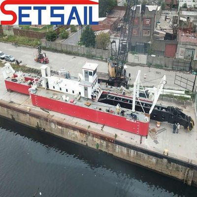 18 ιντσών κόπτης αναρρόφησης Αμμοσυλλεκτής με γερανό καταστρώματος QHCSD-477 700m3 χωρητικότητα 700m3