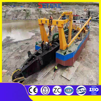 Μίνι ποτάμι Jet Suction Sand Pump Ship Dredger με ισχύ ντίζελ 110kw-2000kw