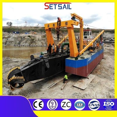 Μίνι ποτάμι Jet Suction Sand Pump Ship Dredger με ισχύ ντίζελ 110kw-2000kw