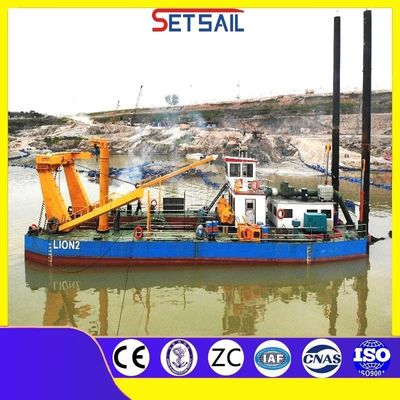 Μίνι ποτάμι Jet Suction Sand Pump Ship Dredger με ισχύ ντίζελ 110kw-2000kw