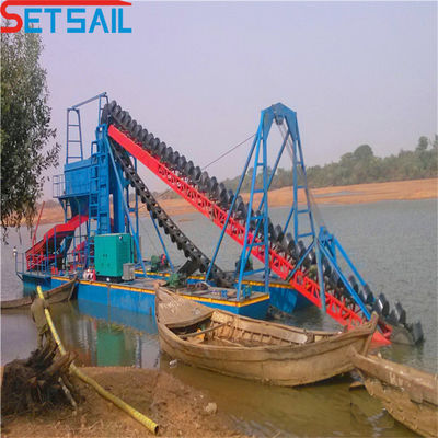 5.5kw-50kw Drum Screen Motor Chain Bucket River Mining Gold Dredger για το όφελος σας