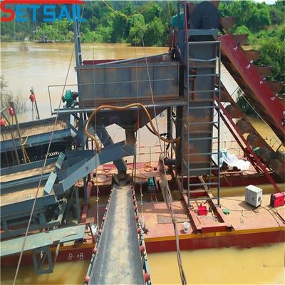 5.5kw-50kw Drum Screen Motor Chain Bucket River Mining Gold Dredger για το όφελος σας