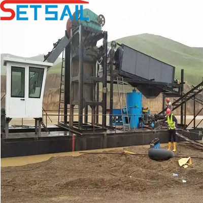 Μακρότητα κύτους 24-50 μέτρα Αλυσίδα κουβάς ποταμός Διαμαντένια αποβρύχια με χρυσαφίδα αναστάτωσης