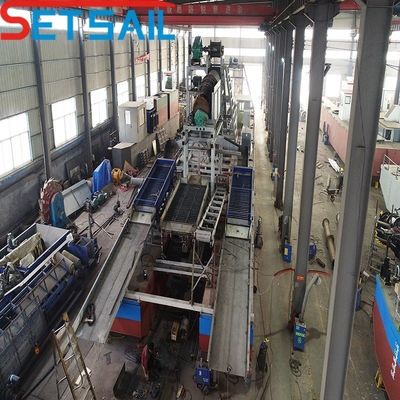 Μακρότητα κύτους 24-50 μέτρα Αλυσίδα κουβάς ποταμός Διαμαντένια αποβρύχια με χρυσαφίδα αναστάτωσης