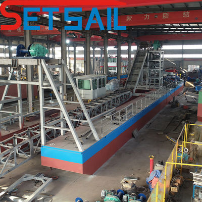50-500m3 Αλυσίδα Bucket Mining Dredger για εξατομικευμένη εξόρυξη χρυσού και διαμαντιών ποταμού