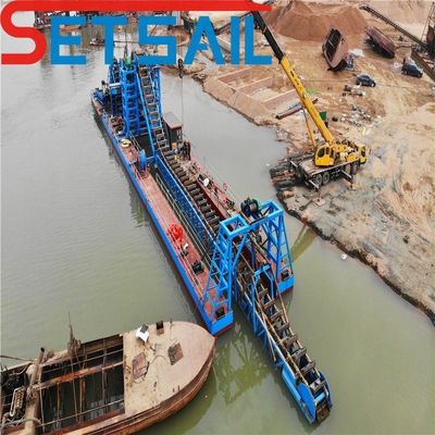60-500 κυβικά μέτρα χωρητικότητα ρέμα Χρυσόπετρα εξοπλισμός εκσκαφής με αλυσίδα κουβά
