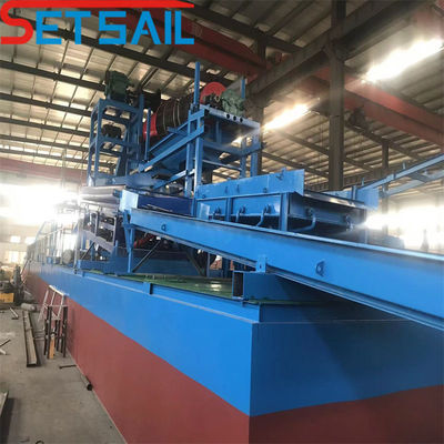 Αλυσίδα κουβάς ποταμού Gold Mining Dredger με Jig και 180000.000kg Πακέτο Ακαθάριστο βάρος
