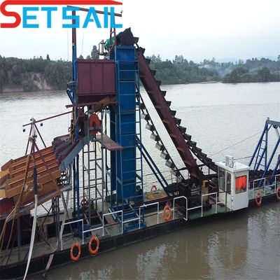 75kw-500kw Cumins υψηλής χωρητικότητας αλυσίδα κουβάς ποταμού αποβρύχων για την εξόρυξη χρυσού και διαμαντιών