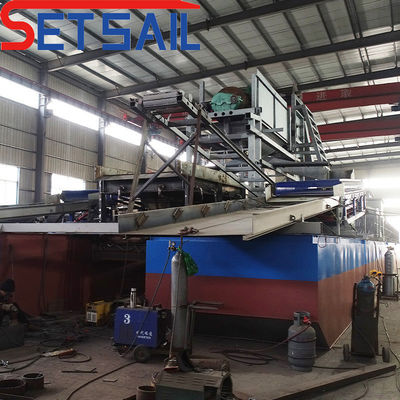 5.5kw-20kw Drum Screen Power CTN Slot Type Bucket Chain Mining Dredger για το χρυσό του ποταμού
