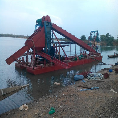 Αλυσίδα Vibrating Chut Chain Bucket River Mining Dredger για χρυσό Βαθμός εκσκαφής 2-30m