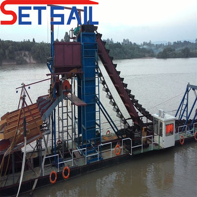 Προσαρμοσμένη Αλυσίδα Bucket River Gold Dredger με μηχανήματα αναστάτωσης Περιλαμβάνεται το κόστος αποστολής