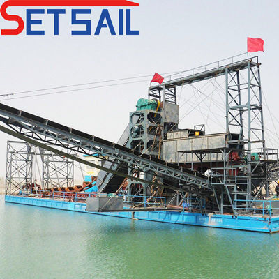 Προσαρμοσμένη Αλυσίδα Bucket River Gold Dredger με μηχανήματα αναστάτωσης Περιλαμβάνεται το κόστος αποστολής