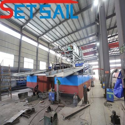 Αλυσίδα Bucket Gold Dredger με Jigging Machine Συνολική κατανάλωση καυσίμου 14L-39L
