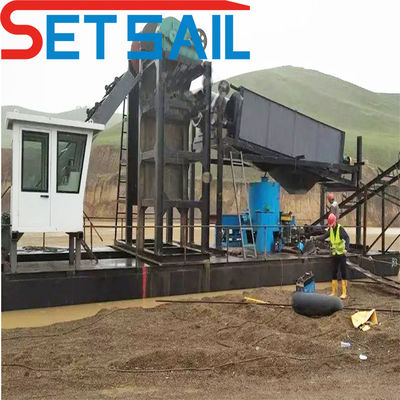 Αλυσίδα Bucket Gold Dredger με Jigging Machine Συνολική κατανάλωση καυσίμου 14L-39L